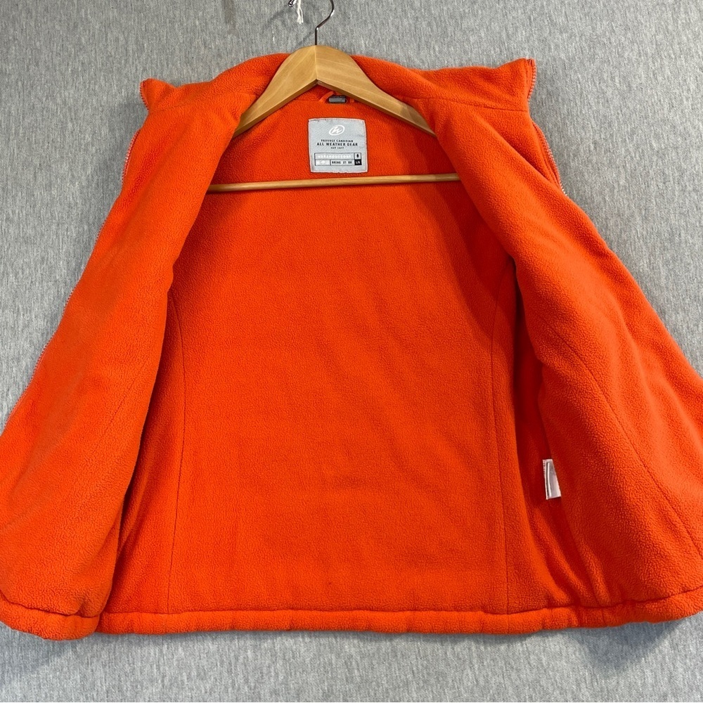 Warehouse One Puffer Vest Women’s Large Orange All Weather Gear Full Zip Fleece - Picture 5 of 10